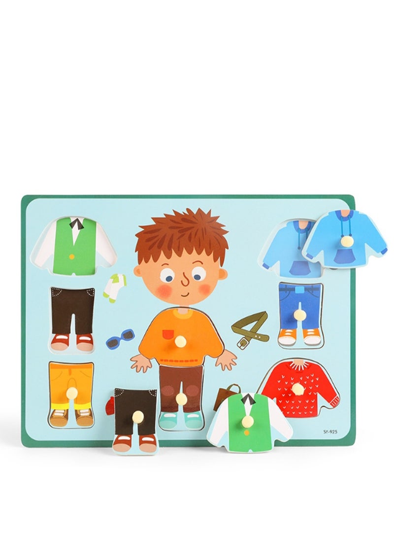 Mordely Wooden Peg Puzzles for Toddlers 2 3 4 Years Old, Kids Educational Preschool Peg Puzzles Toy - Image 1